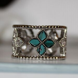 Petal Aura Adjustable Ring – Silver Meadow Petal